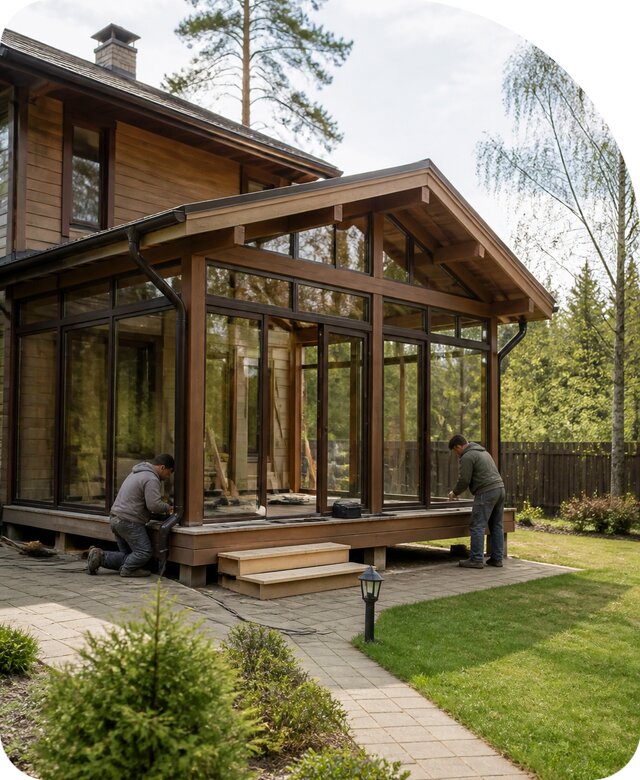 Пристройка веранды в Соколе по цене от 78143 р. | РадиДОМА-Скл